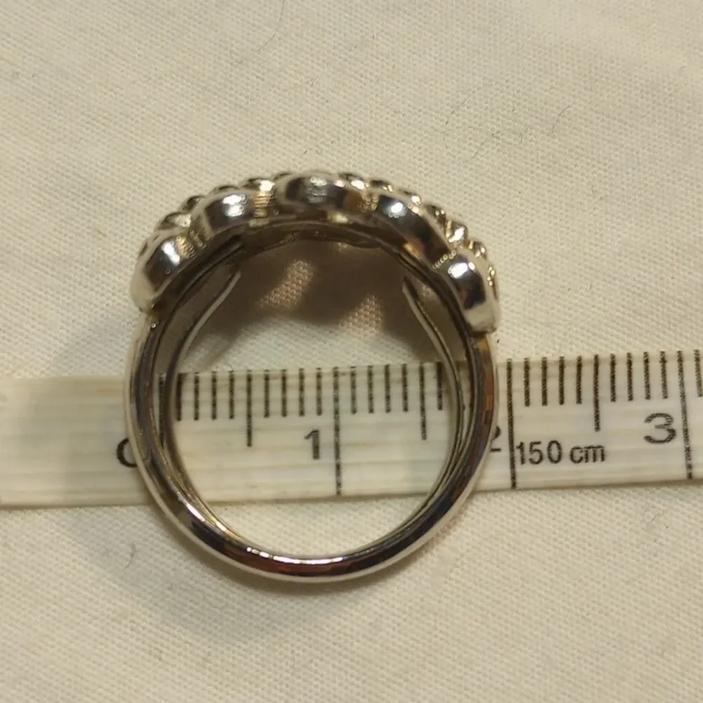 Avon Jewelry Silver Toned Scroll Ring 7-7.5 - Picture 4 of 5